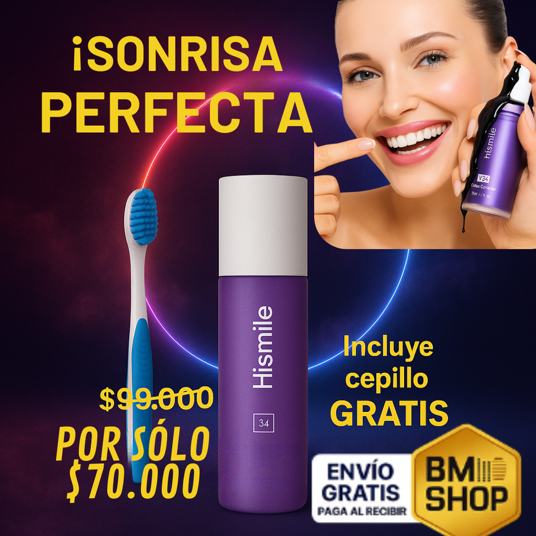 💜✨HiSmile V34 Colombia – Dientes Blancos al Instante + Cepillo Gratis
