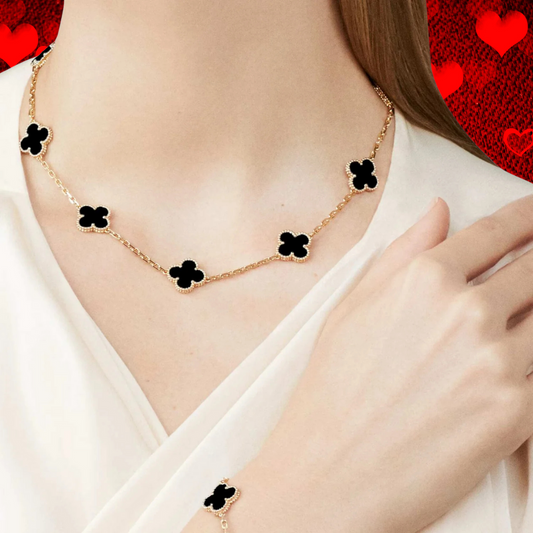 GARGANTILLA VAN CLEEF 10 TREBOL Y CAJA - AMOR Y AMISTAD